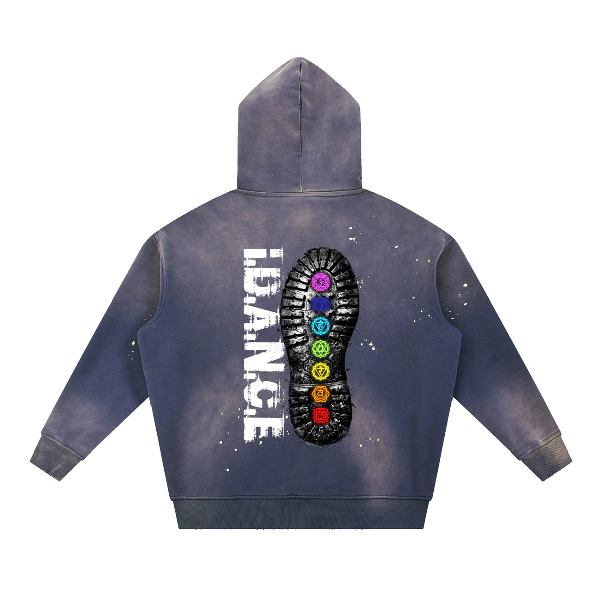 iDANCE Vintage Washed frayed fleece hoodie (Pre order)
